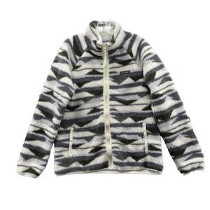 Columbia Sherpa Jacket Med Tiger Stripe‎ Deep Pile Camo Gorpcore Preppy Travel